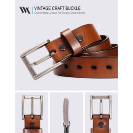 WOLFANT Thicken Heavy Duty Mens Work Belt,100% Italian Full Grain Real Solid Leather