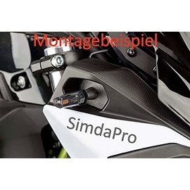 Motorcycle Binker Adaptor Plates High-Quality Indicator Plates Mounting Plates Aluminium Suitable for Kawasaki Z 650 - Z 800 - Z 750 R - Z 900 - Z 1000 - ER 6 N - F Versys - X 250 / 300 (SA0801)
