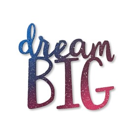 Roeda Brighten Your Life 14230glx Dream Big Word Phrase Magnet is Galaxy Rainbow