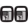 JeepTails Veteran USA American Flag Tail lamp Light Covers Compatible