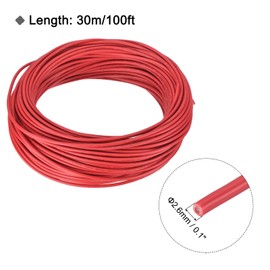 sourcing map 20AWG Wire 20 Gauge Stranded Wire PVC Hookup Wire, UL1015 600V 30m/100ft Tinned Copper Wire Red 221℉ for Internal Connecting Wire
