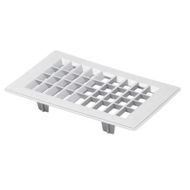 DW 7848RWH-2H-UL 4" x 8" White Poly Floor Register