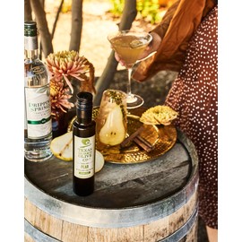 Pear Balsamic Vinegar - Gourmet Barrel Aged Infused Balsamic Vinegar - Great for Dressing Dipping Glazing - No Artificial Flavors or Added Sugar - Made in Texas (8.5 oz)