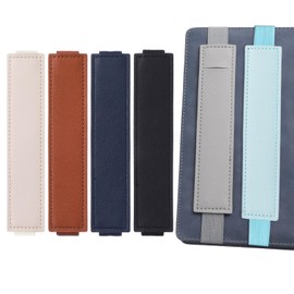 Aiyorse 6Pcs Adjustable Pen Holder for Notebook, Elastic Band Pen Holder for Notebook PU Leather Pen Sleeve Pouch Detachable Journal Pencil Holder for Notebook Planners Binders and Books (6 Colors)