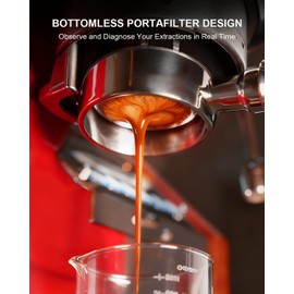51mm Bottomless Portafilter 3 Ears Compatible with Delonghi Dedica EC680/EC685/EC885 and SMEG, EUPA Espresso Machines, Espresso Naked Bottomless Portafilter with Puck Screen and 18g Filter Basket