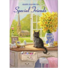 Special Friends Easter Card - Spring Morning - Medium Sized Card (A5 Size -148mm x 210mm) with Envelope