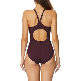 baleaf Women's Athletic Training Adjustable Strap One Piece Swimsuit Swimwear Bathing Suit Wine Red 40