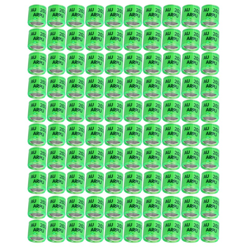 100Pcs Pigeons Leg Ring Bird Foot Ring Aluminium Alloy Identify
