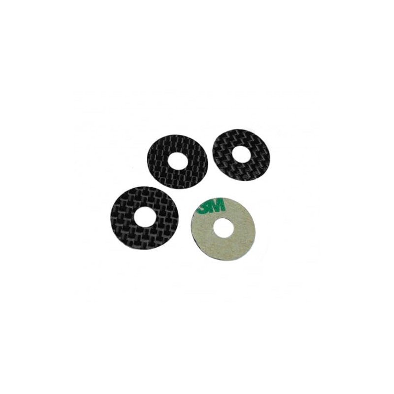 1UP Racing 10404 Adhesive Back Carbon Fiber Body Washers 1