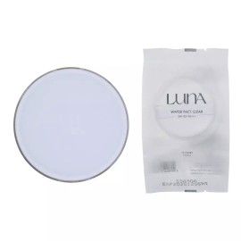 Luna 루나 수분광 팩트 클리어 본품 12.5g 1개 + 리필 12.5g 1개 [21호 바닐라] Luna Moisture Glow Pact Clear Main Product 12.5g 1 piece + Refill 12.5g 1 piece [No. 21 Vanilla]