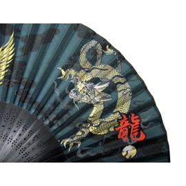 Silk Folding Fan 504-740 Phoenix Dragon