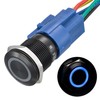 APIELE 19mm Momentary Push Button Switch On Off Aluminium Alloy