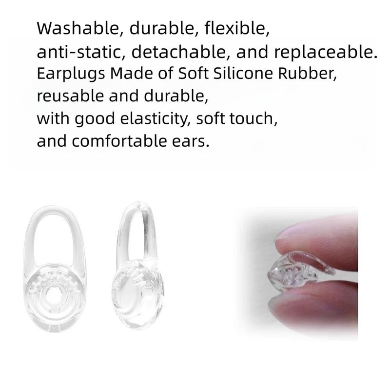 SNHTLS Earbud Tips Compatible with Plantronics M155 Silicone Ear Tips