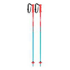 LEKI Kids’ Rider Lightweight Aluminum Ski Poles for Alpine Skiing - Petrol-Bright Red-White - 85 cm