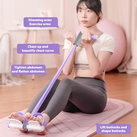 HASTHIP Bandas de Resistencia para Ejercicio en Casa, Pedal Yoga y Banda Multifuncional Unisex para Abdominales y Pérdida de Peso, Ideal para Tonifica