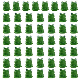 MAXQUU 50 Pieces Green Frog Figurines, Small Frogs, Resin Frogs, Mini Frogs, Resin Mini Frog Statues, Small Frog Garden Decorations
