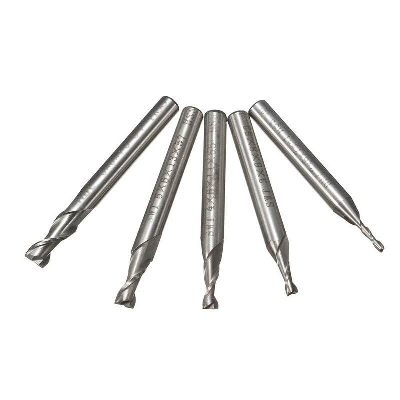 ChaRLes 5 Pieces 2 Flute 2/3/4/5/6 mm 6 mm Shank