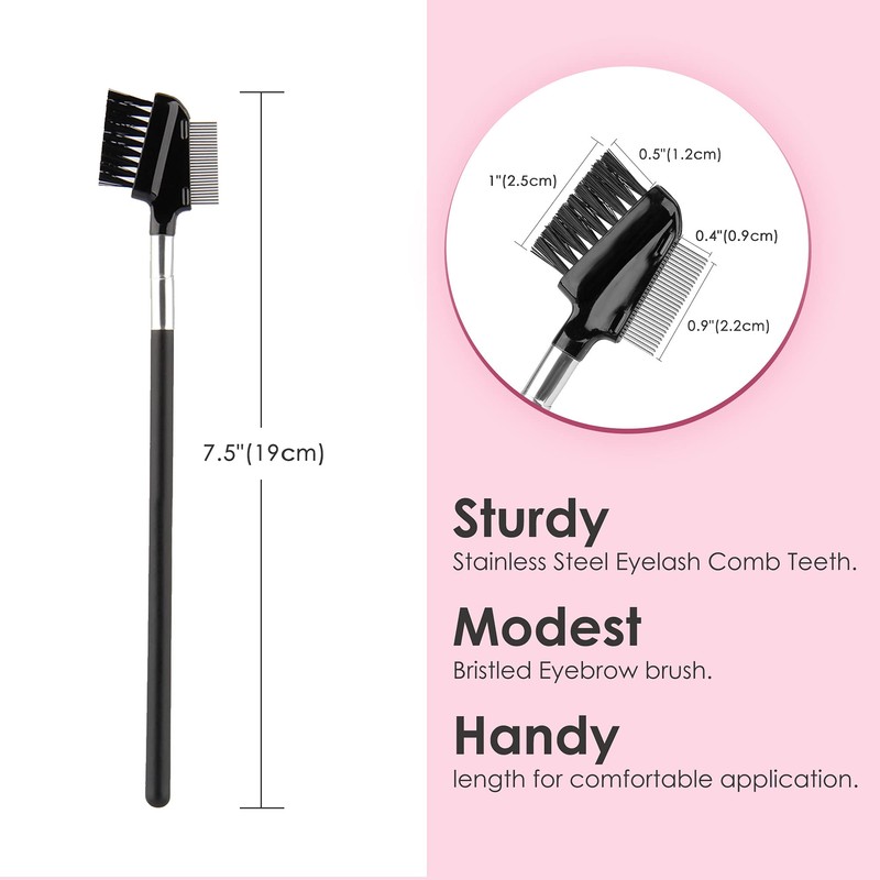 Beauty7 Eyelash Brush Eyebrow Brush Spoolie Brush Eyelash Resuable Dual