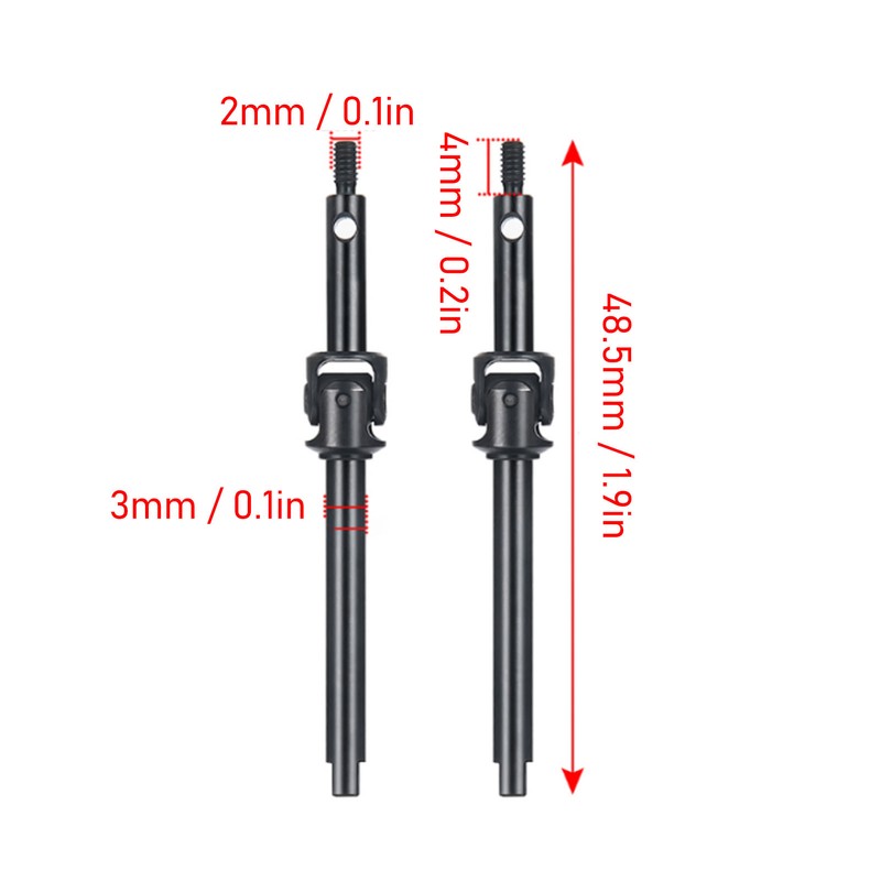 2PCS Steel Drive Shaft Front Rear Transverse Drive Shaft for