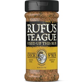 Rufus Teague Chick N' Rub, Premium Barbecue Seasoning & Dry Rub for Smoking and Grilling, Award-Winning Flavor for Chicken, Turkey, Eggs, Vegetables & More, Gluten-Free, 6.2 oz