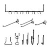 sourcing map 57pcs Pegboard Shelving Hooks Assortment Set 1.8/1.8/2/2.2/2.9/2.7/4.8/8.2/9" Metal