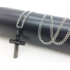 Amison Bible Verse Philippians 4:13 Cross Pendant Necklace Stainless Steel