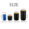 Modern Design Food Storage Container with Airtight Wooden Lid, Ceramic