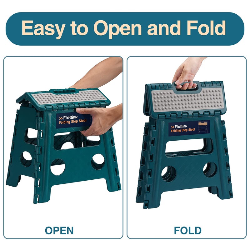 Flottian 13" Folding Step Stool for Adults and Kids Holds