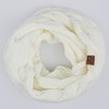 C.C Exclusives Multi Color Cable Knit Infinity Scarf (SF-800) (Ivory)