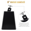 Seteol 6" Cowbell and Cowbell Clamp, Cowbell for Drum Set,