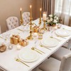 ROCOHANTI 60PCS Ivory Plastic Plates - Beaded Ivory Disposable Plates