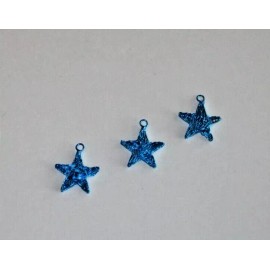 Unbranded Star Christmas Mini Ornament Peacock Blue Metal Wire Decoration Miniature