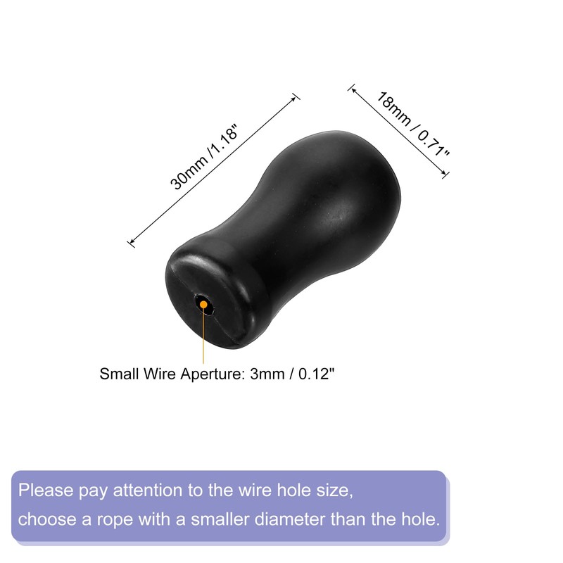 sourcing map 24Pcs Cord Knobs, 30mm Window Blind Tassels Plastic