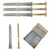 38 Pcs Heavy Duty Screws with Nylon Plugs, （4.9x85mm）& Wall