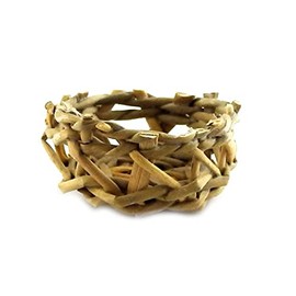 Melody Jane Dollhouse Rustic Round Wicker Basket Basket Miniature 1:12 Scale Accessories