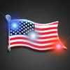 Light Up American Flag Flashing Blinking LED Body Light Lapel