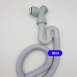 Kitchen sink integrated S trap + 90cm sink hose set / T trap / odor prevention cap / Kitchen sink drain replacement product, (integrated) S trap + T trap + 90cm sink hose / 주방 싱크대 일체형 S트랩 + 90cm싱크호스 세트 / T트랩 / 악취방지캡 / 주방 싱크대 배수구 교체용품, (일체형) S트랩+T트랩+90cm싱크호스