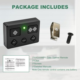 AXP1/AXS1 Premium Remote Controls Transmitter, for Ghost Control Gate Opener Remote AXP1/AXS1, 5-Button Premium, 3 Pack