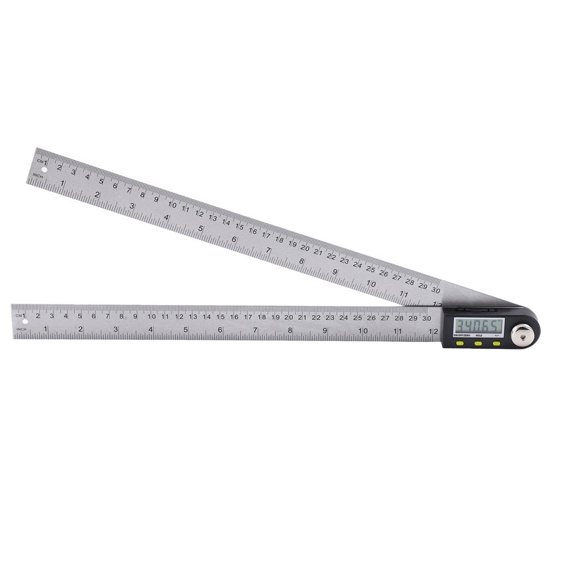 0‑300mm Digital Protractor Portable Stainless Steel LCD Angle Finder Ruler