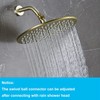 Brushed Gold Shower Head Adapter, Biveah Brass Shower Arm Swivel