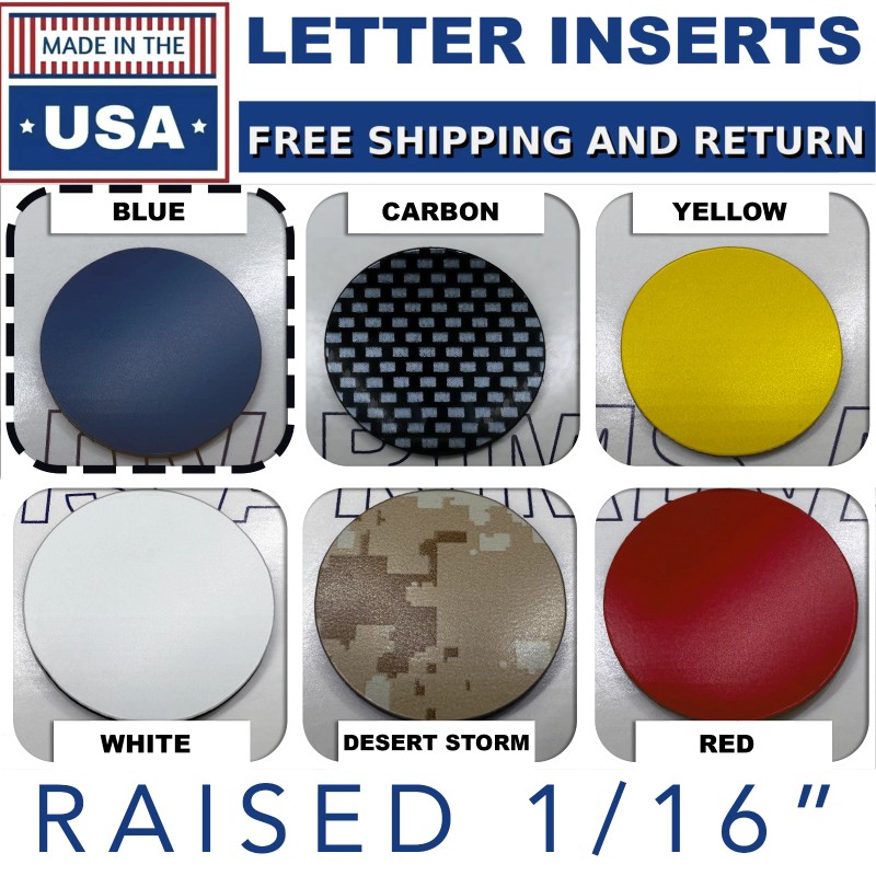Advanced Trims Blue Raised Plastic Letters Inserts fits NEW Toyota
