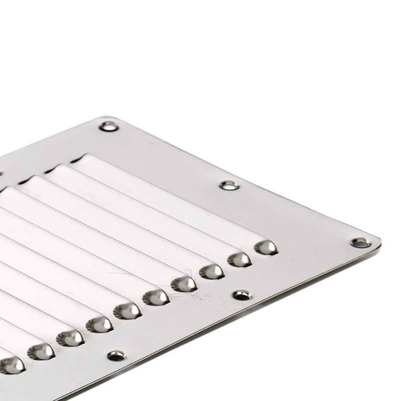 Amarine Made Stainless Steel Stamped Louvered Vent Rectangular Marine Vent