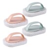 Baluue 4pcs Cleaning Scrubber Thickened Sponge and Handle for Kitchen
