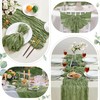 12 Pack Sage Green Cheesecloth Table Runner 10FT Long Boho