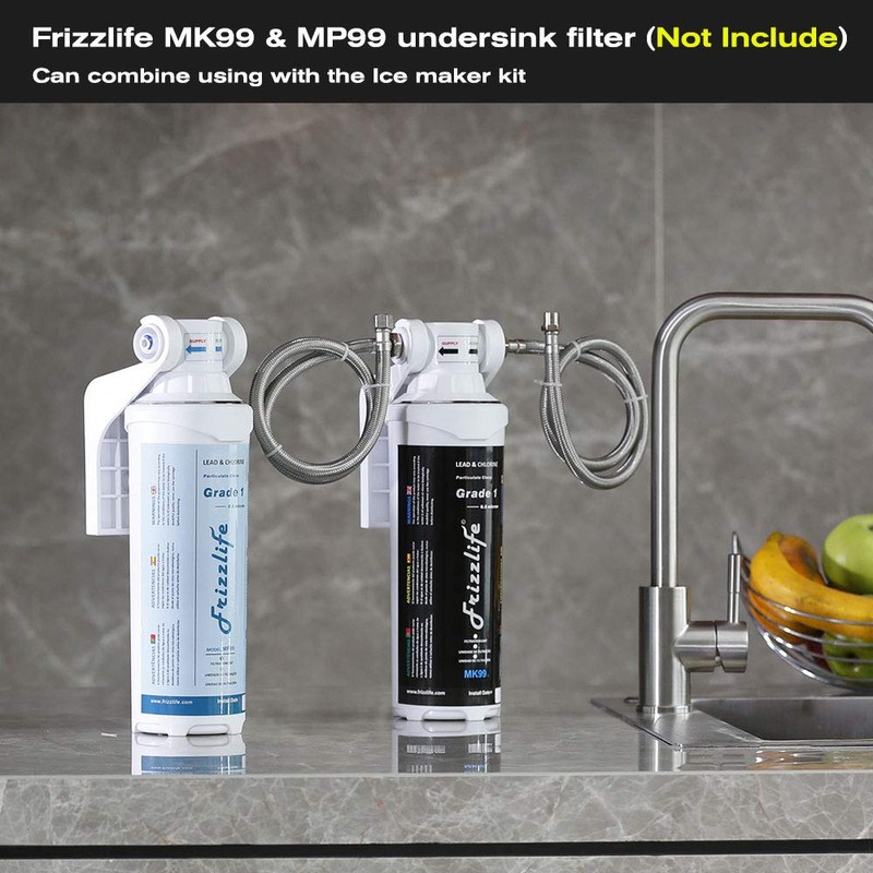 Frizzlife IMC-1 Ice Maker Fridge Water Line Installation Kit Fits