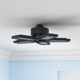 YIBEYYDS LED Garage Light - 160W 16000LM 6500K LED Garage Ceiling Lights, Screw in Shop Lighting 5+1 Deformable Panels for Attic, Basement, Workshop, E26/E27 (2)