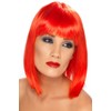 Smiffy's Glam Blunt Wig With fringe (Short, Red)