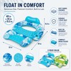 2-Pack Inflatable Pool Chairs for Adults – Floating Hammock Loungers
