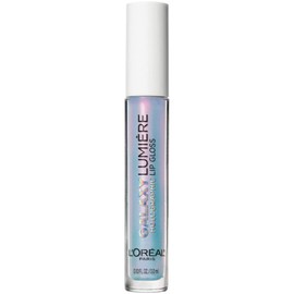 L'Oreal Paris Makeup Infallible Galaxy Lumiere Holographic Lip Gloss, Loaded with Iridescent Pearls, Wear Alone or as a Topper to your Favorite Lipstick, Sapphire Star, 0.1 fl; oz.
