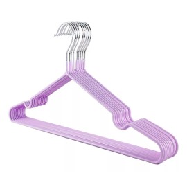 24x7 Pack 10 Ganchos Ropa Tintoreria Metalicos Antideslizantes